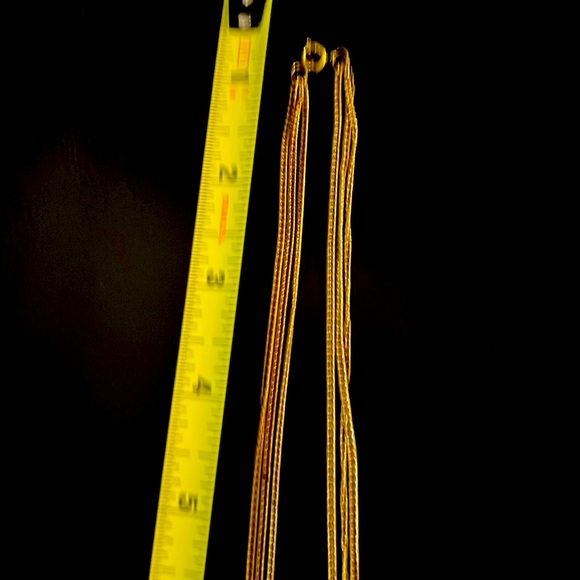 Vintage Gold tone 3 chain with beads long 16” long. - Picture 8 of 10